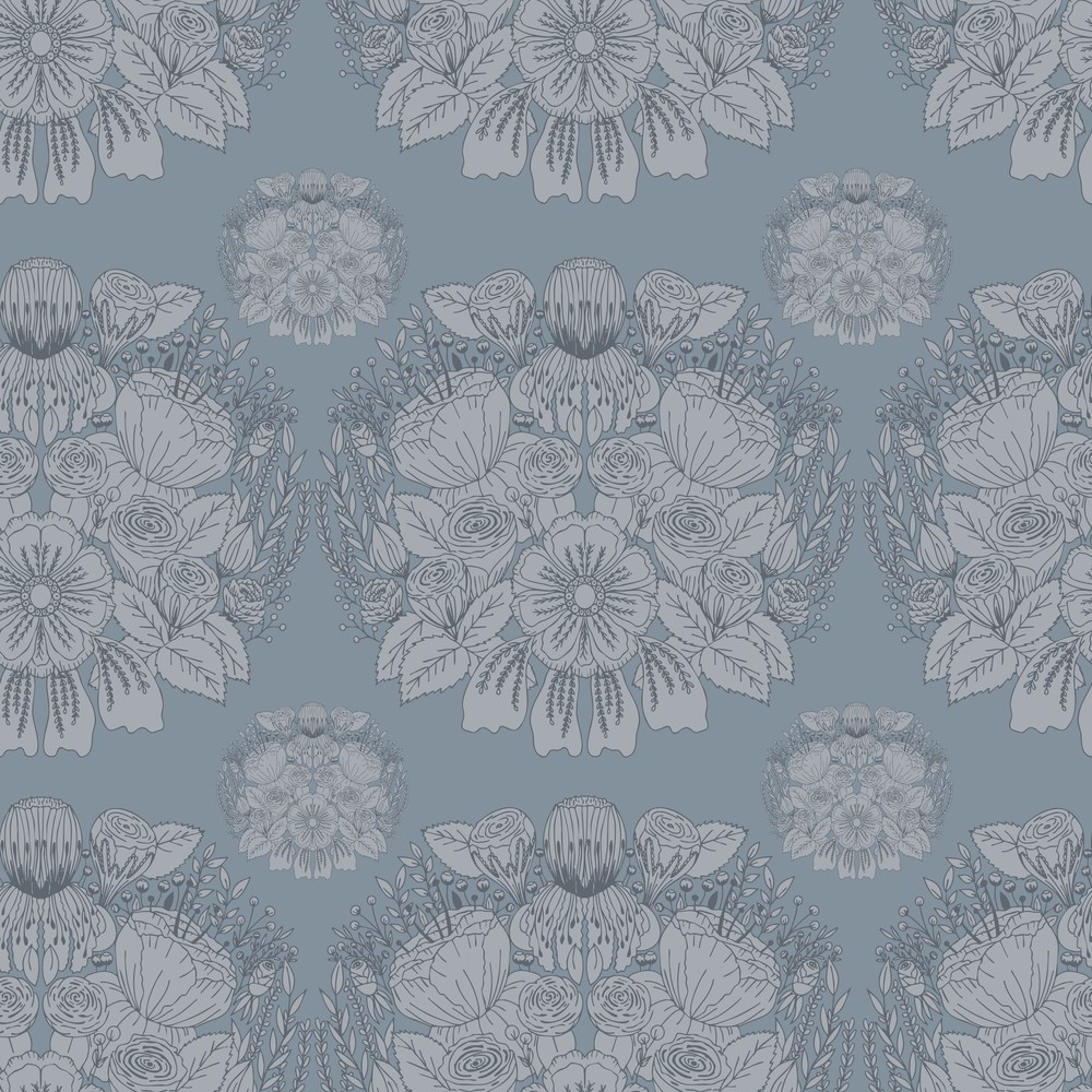 Bild på Damask in Blue - 1032301-02